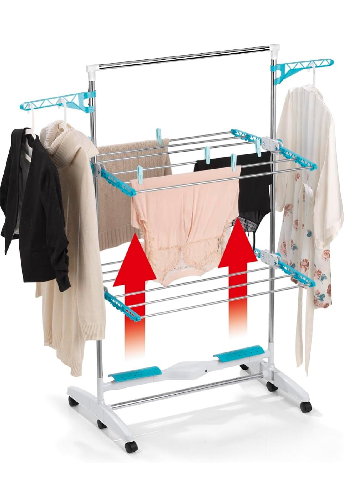 Stendibiancheria Hypercool a flusso d'aria, asciugatura rapida.