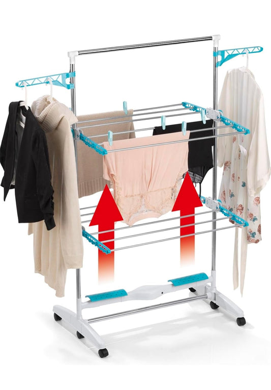 Stendibiancheria Hypercool a flusso d'aria, asciugatura rapida.